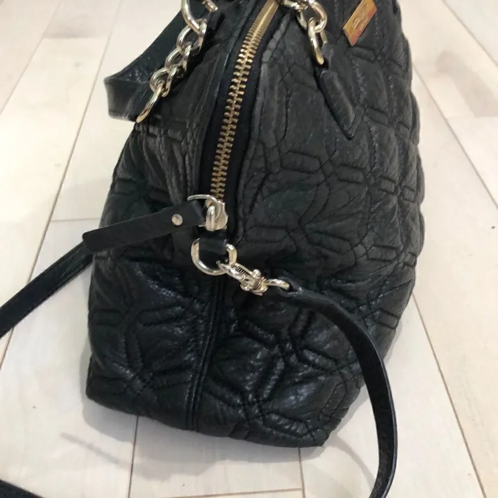Kate Spade Women's  Astor Court Rachelle Quilted Leather Satchel Bag Black